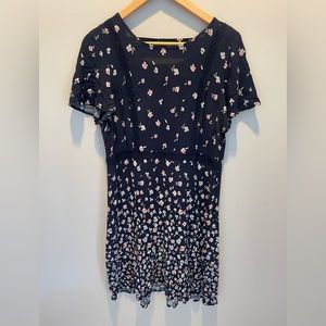 Floral navy dress